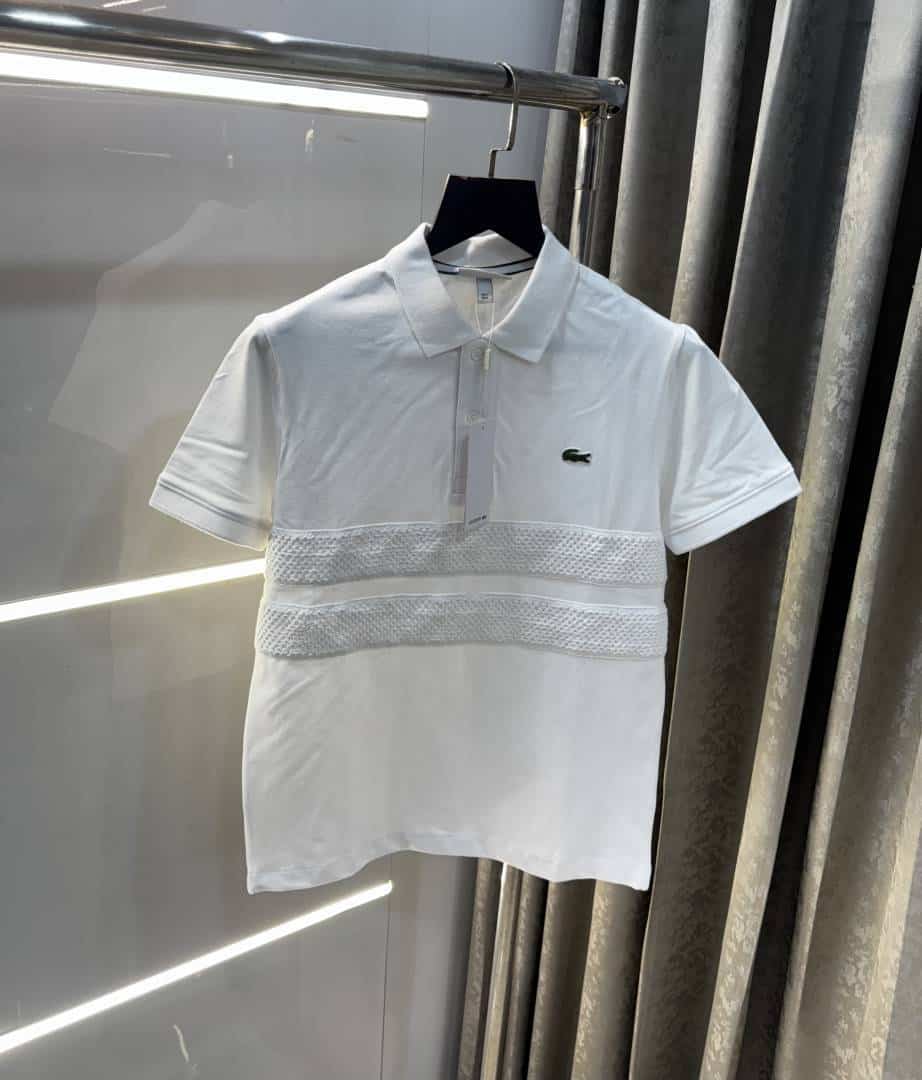 Lacost e White Embroidery Logo Premium Polo T-Shirt Secondary image