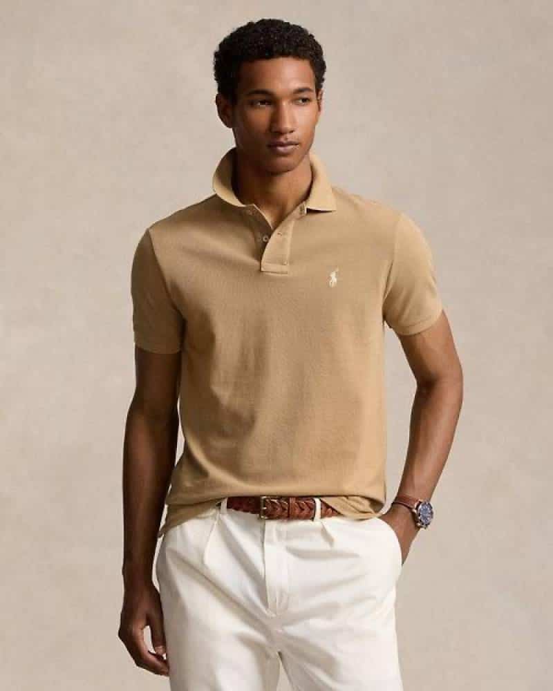 Ralph Lauran Beige Embroidery Logo Classic Polo T-Shirt Main image