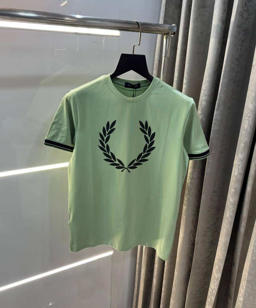 Fredperry Green Logo Print Imported T-Shirt Secondary image