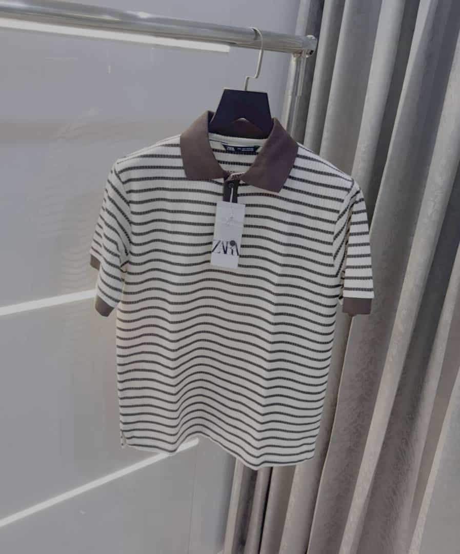 Zar a Brown Premium Knitted Classic Polo T-Shirt