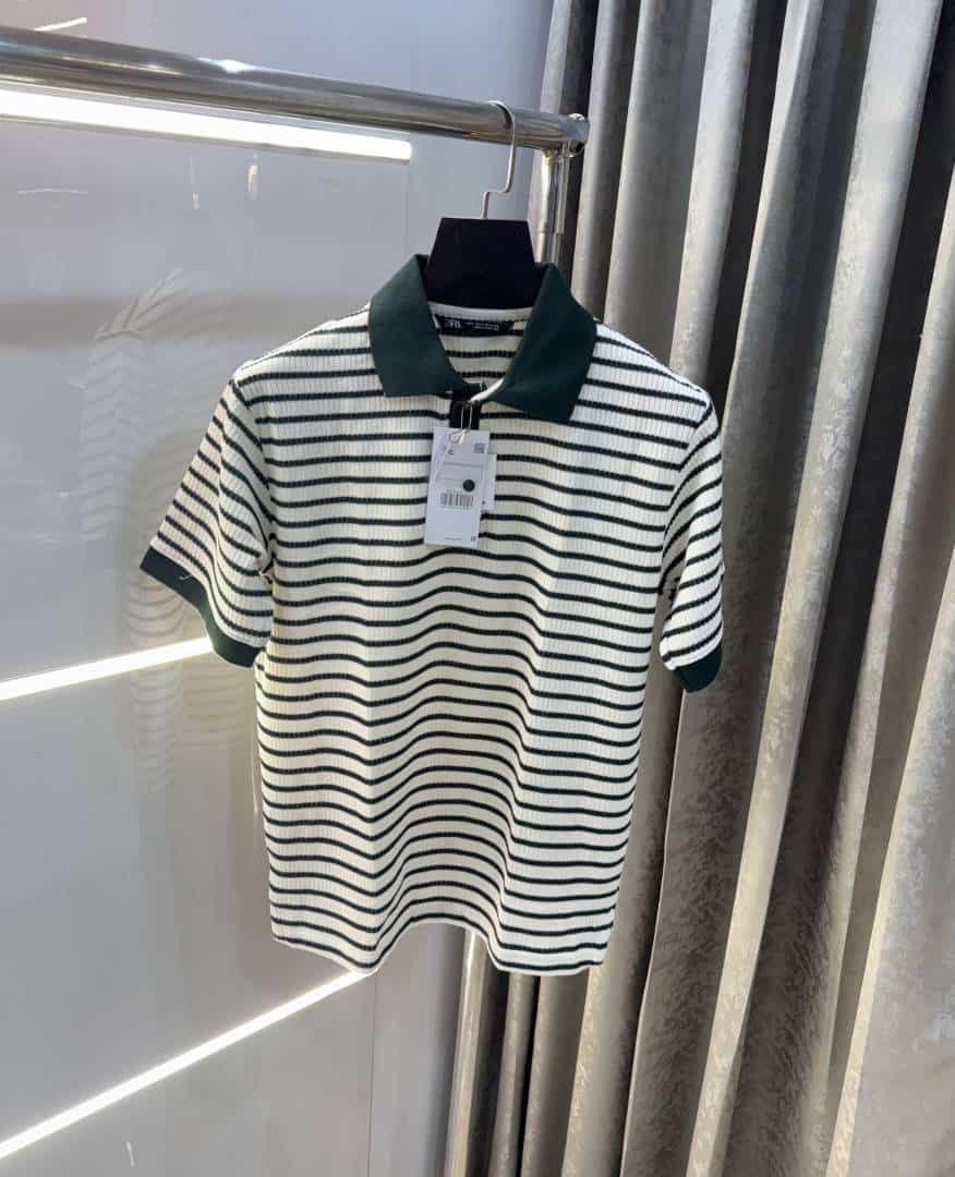 Zar a Green Premium Knitted Classic Polo T-Shirt Secondary image