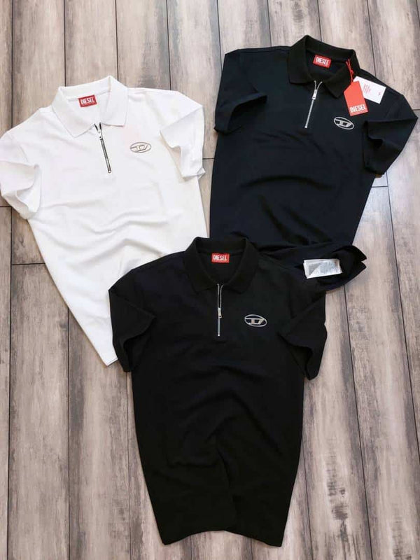 Diese l Navy Blue Logo Work Imported Polo T-Shirt