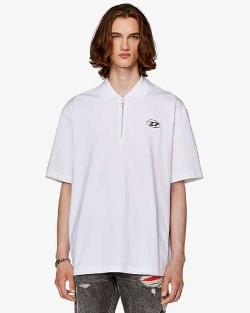 Diese l White Logo Work Imported Polo T-Shirt Main image