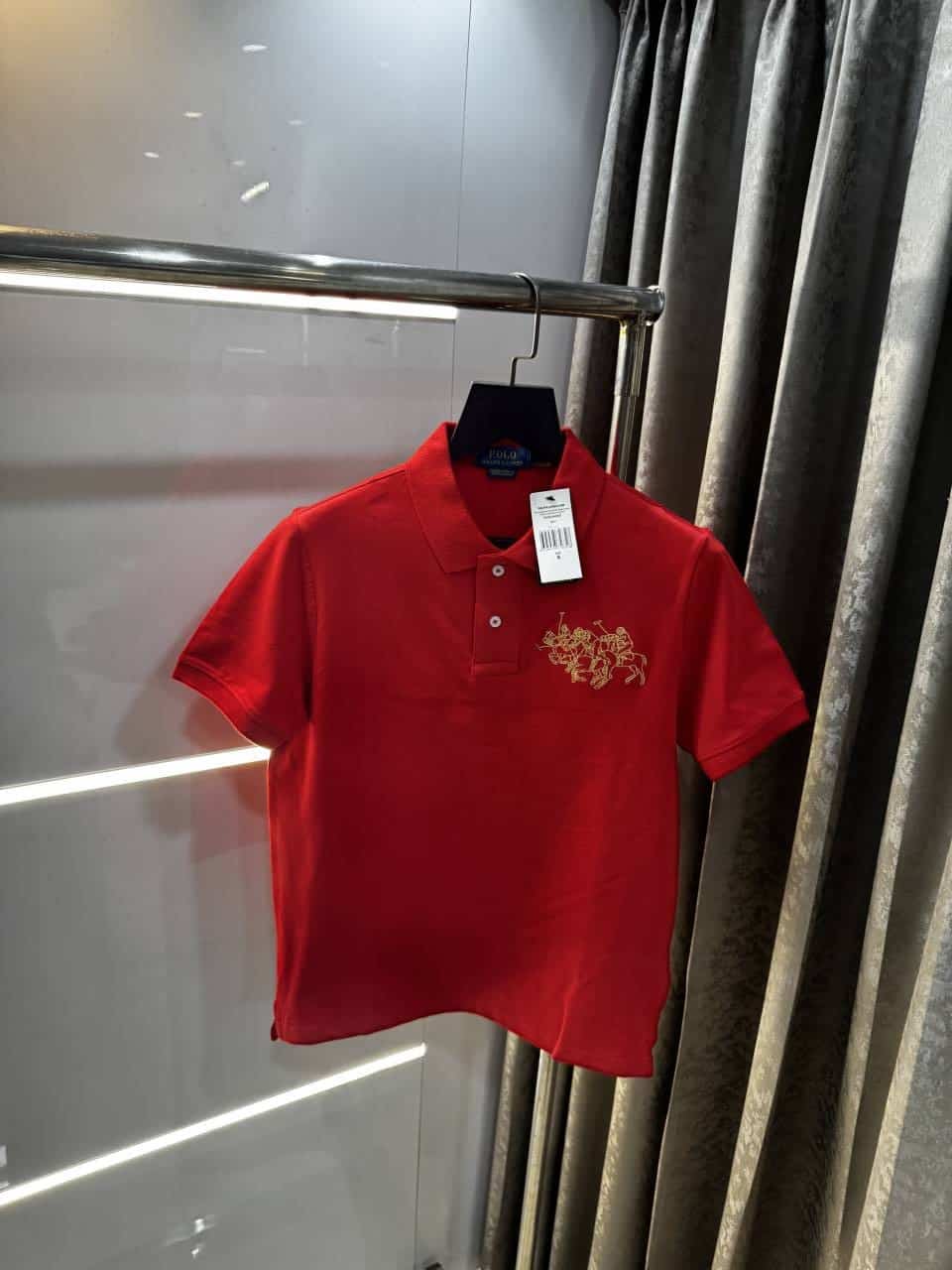 Ralp h lauren Red Embroidery Logo Premium Polo T-Shirt Secondary image