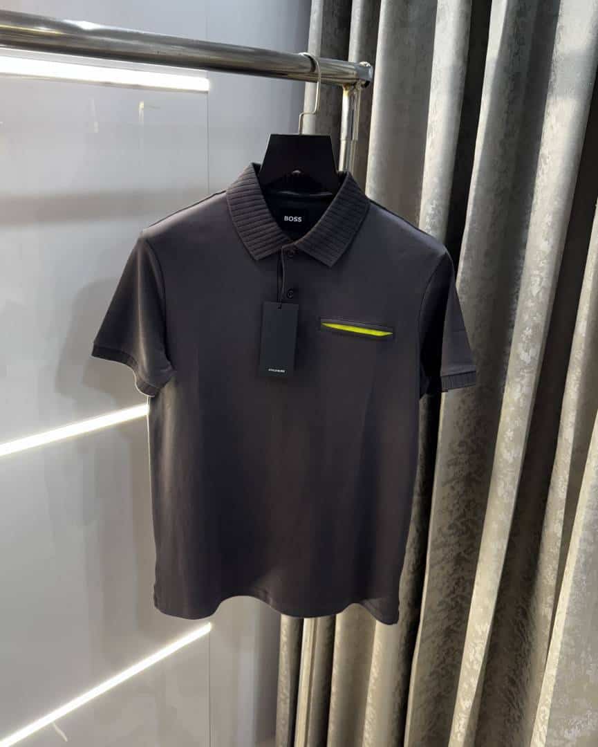 Hugo bos sGrey Pocket Look Premium Polo T-Shirt