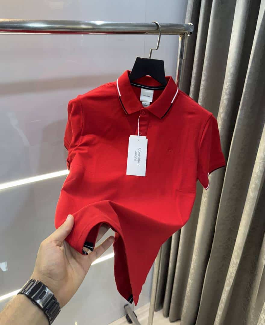 Calvi n klein Red Embroidery Logo Premium Polo T-Shirt
