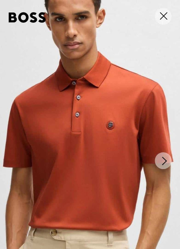 Hugo bos s Rust Premium Polo T-Shirt