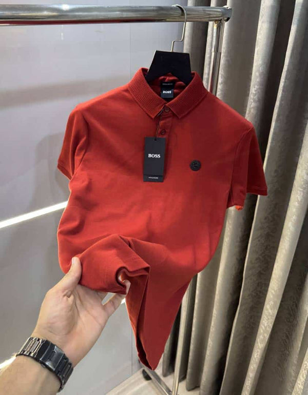 Hugo bos s Rust Premium Polo T-Shirt