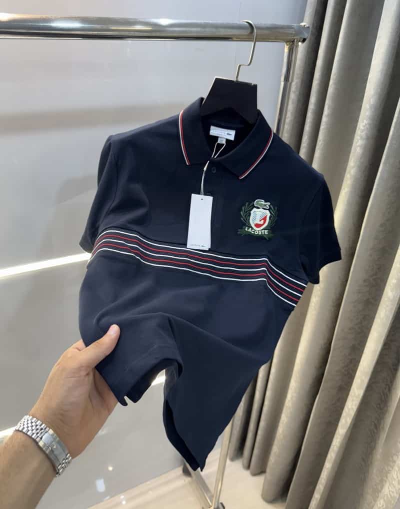 Lacost e Navy Blue Embroidery Logo Premium Polo T-Shirt Secondary image