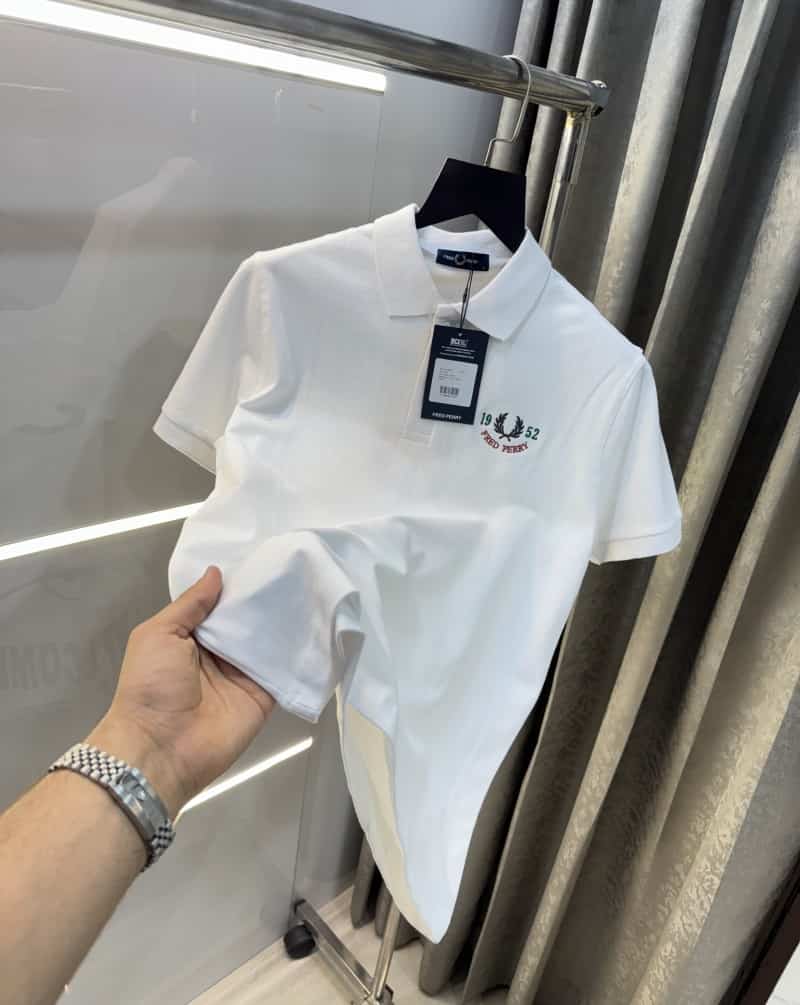 Fredperr y White Embroidery Logo Premium Polo T-Shirt Main image