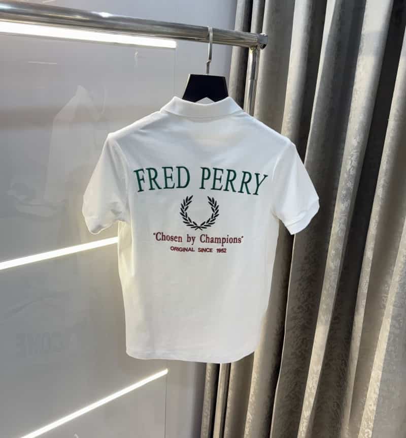 Fredperr y White Embroidery Logo Premium Polo T-Shirt Secondary image