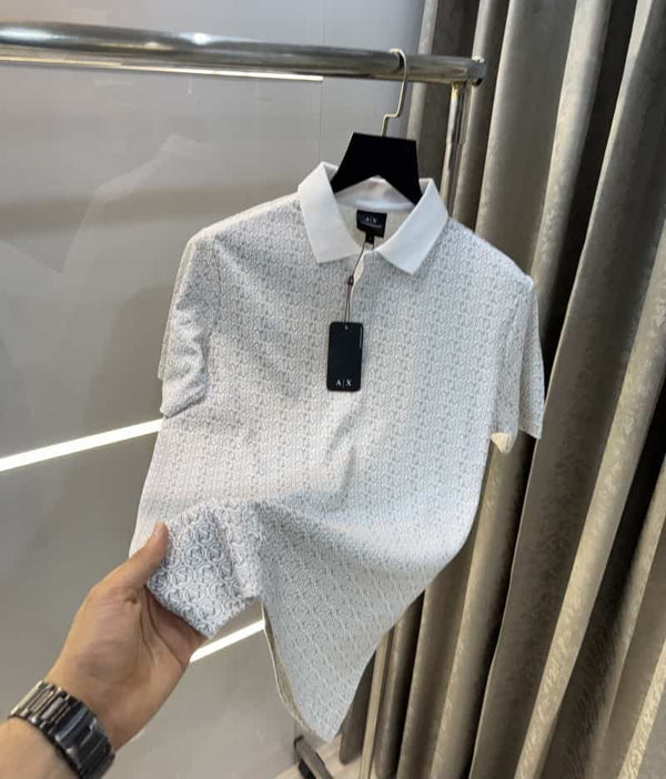 Arman i E...x.change White monogr@m Premium Polo T-Shirt