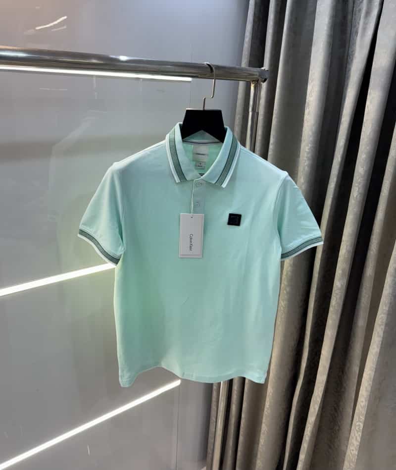 Calvi n Klein English Green Patch Logo Premium Polo T-Shirt