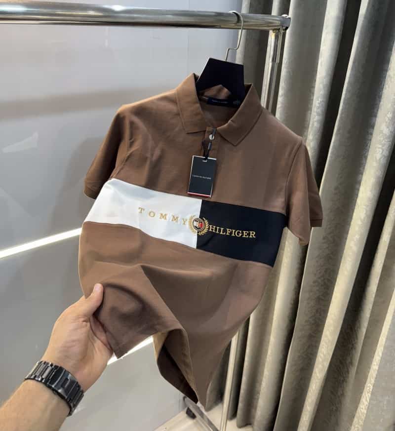 Tomm y Hilfiger Brown Embroidery Logo Premium Polo T-Shirt Main image