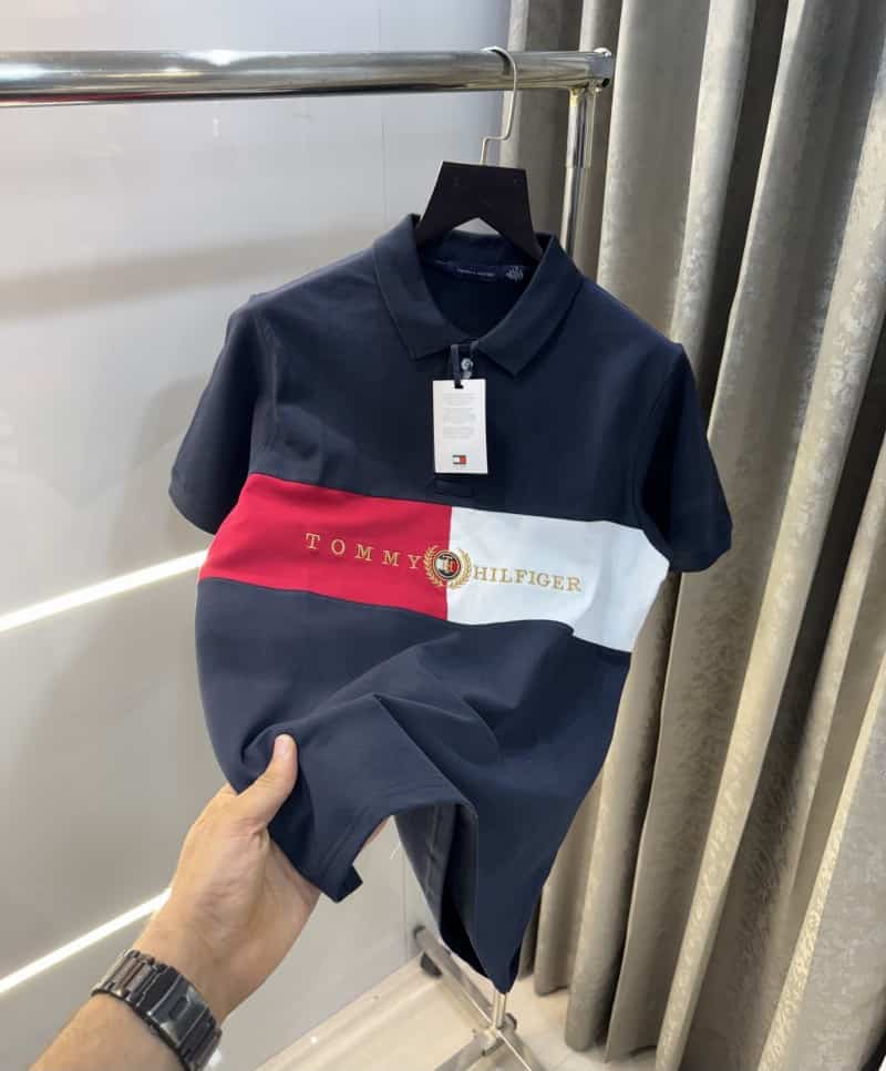 Tommy Hilfiger Navy Blue Embroidery Logo Premium Polo T-Shirt Main image