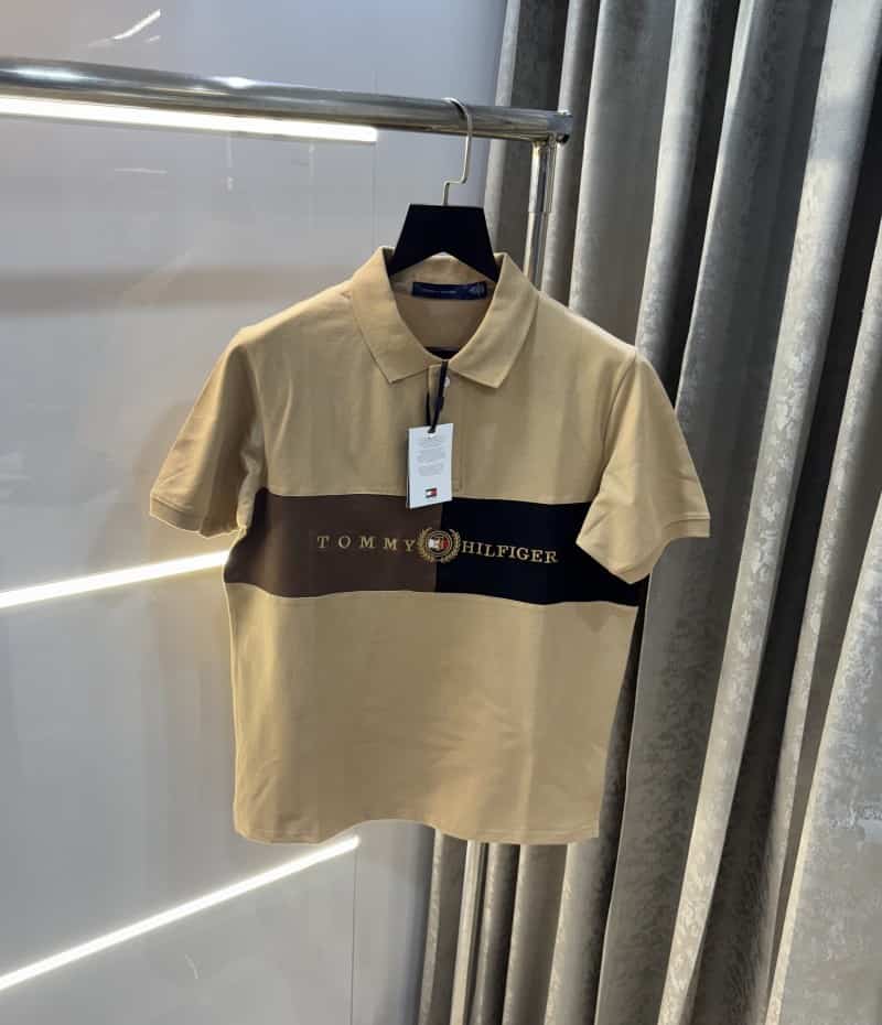 Tomm y Hilfigey Beige Embroidery Logo Premium Polo T-Shirt Secondary image