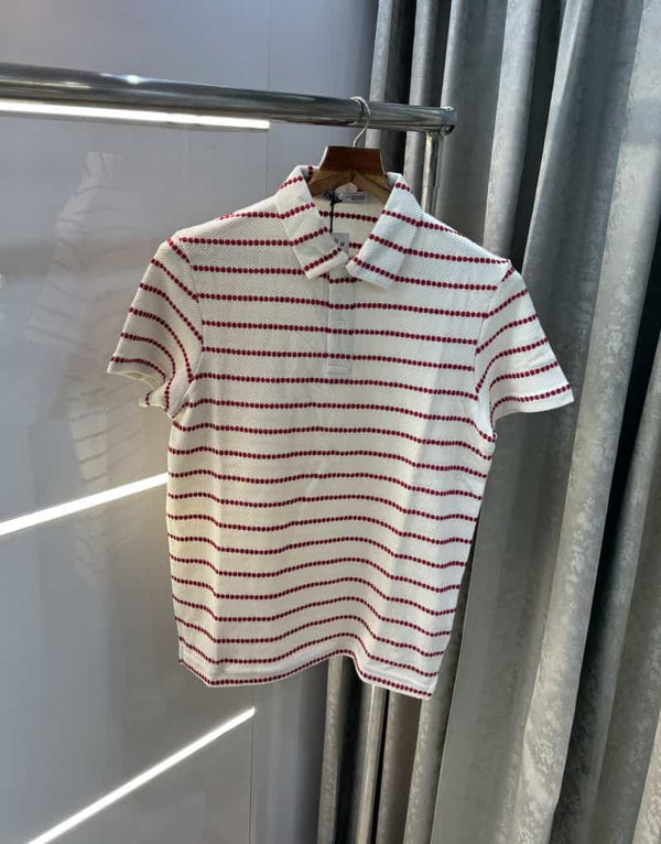Zar a Red STr!pes Premium Knitted Polo T-Shirt