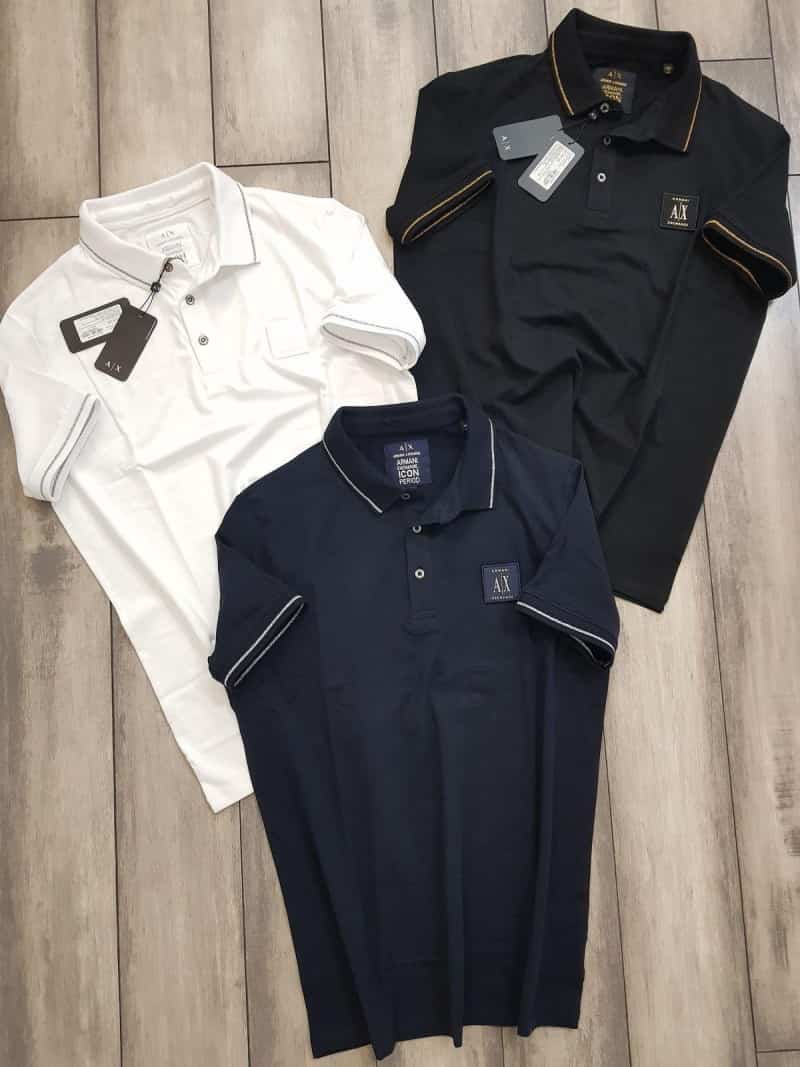 Arman i Exchang a White Patch Logo Premium Polo T-Shirt