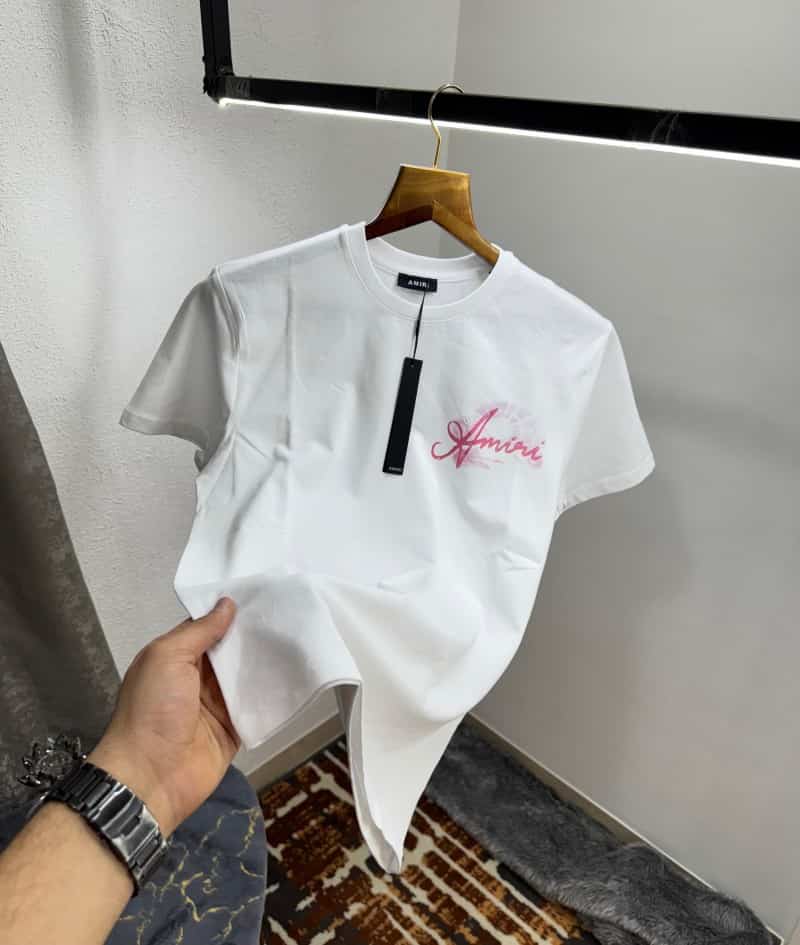 Amir i White Logo Print Premium Designer T-Shirt