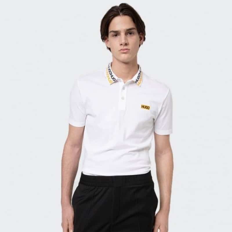 Hugo bos s White Logo Work Premium Polo T-Shirt Main image