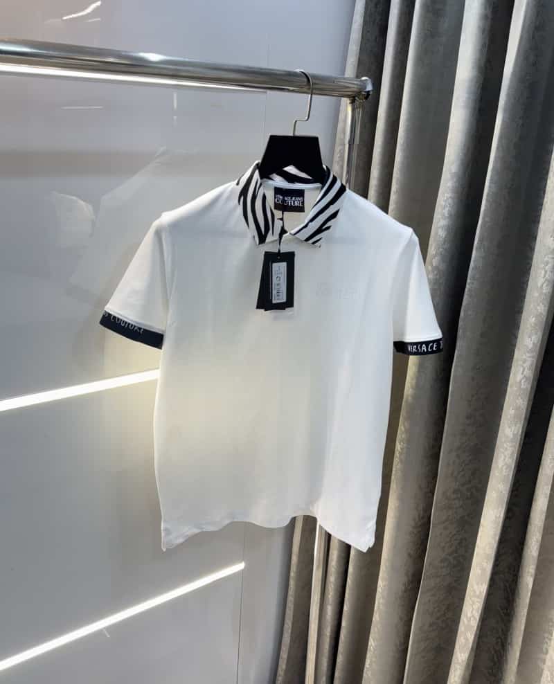 Varsac e Couture White Collar Look Imported Polo T-Shirt Secondary image
