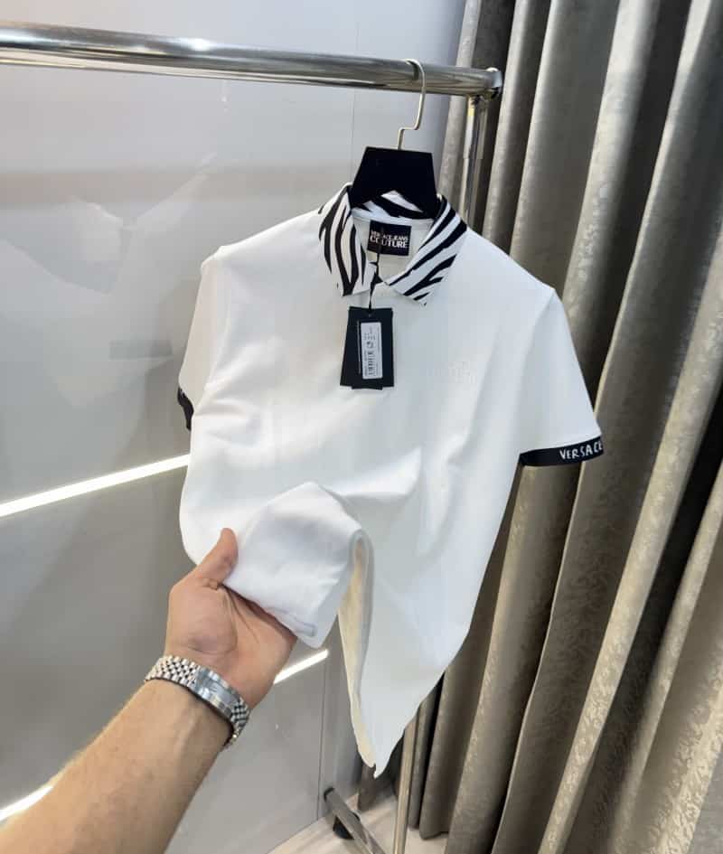 Varsac e Couture White Collar Look Imported Polo T-Shirt