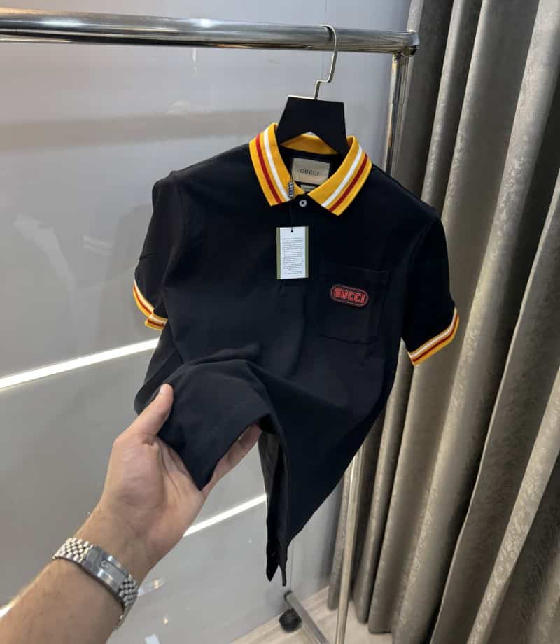 Gucc i Black Collar Look Imported Polo T-Shirt Secondary image