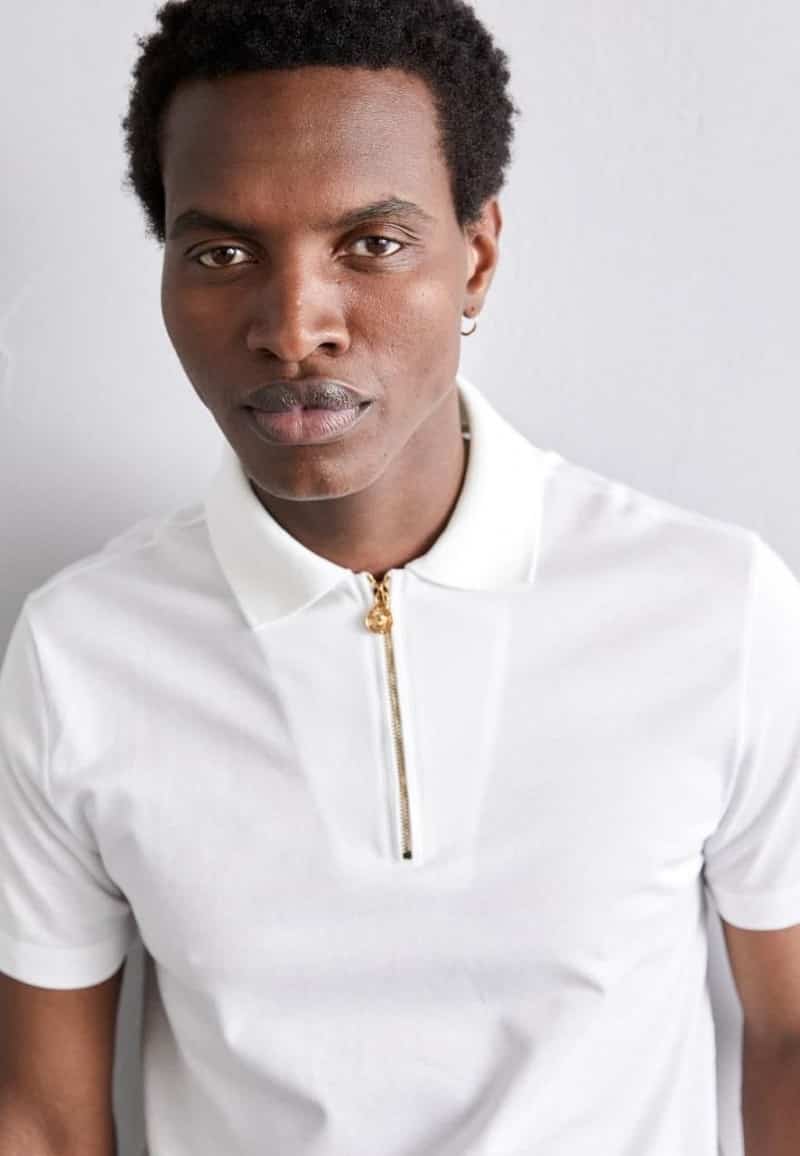 Versac e Couture White Zip Imported Polo T-Shirt Main image