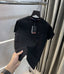 Tomm y Hilfiger Black Embroidery Logo Classic T-Shirt
