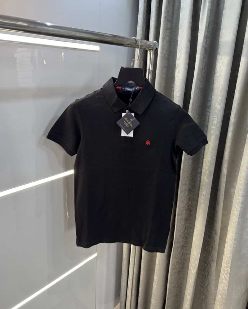 Brooks Brother Black Knitted Polo T-Shirt