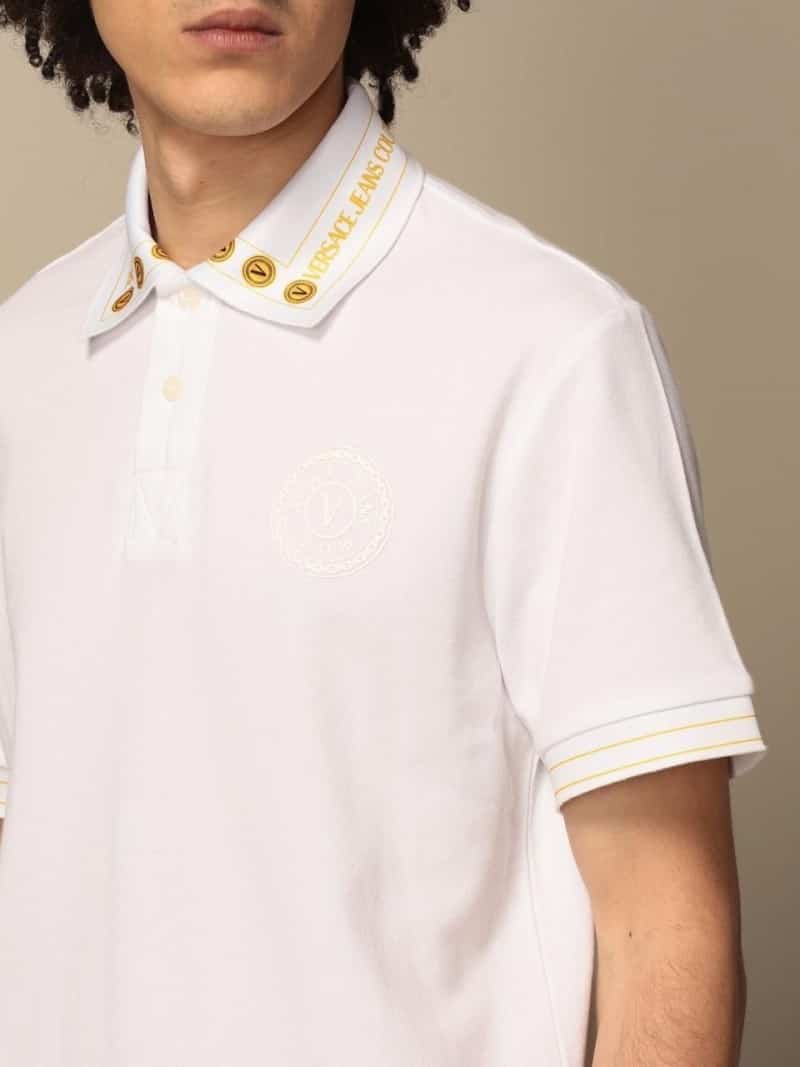 Versac e Couture White Collar Logo Imported Polo T-Shirt Main image