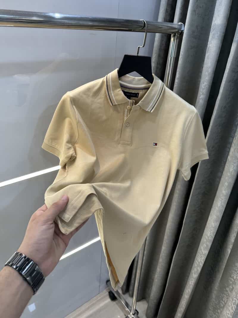 Tomm y Hilfiger Beige Embroidery Logo Premium Polo T-Shirt Secondary image