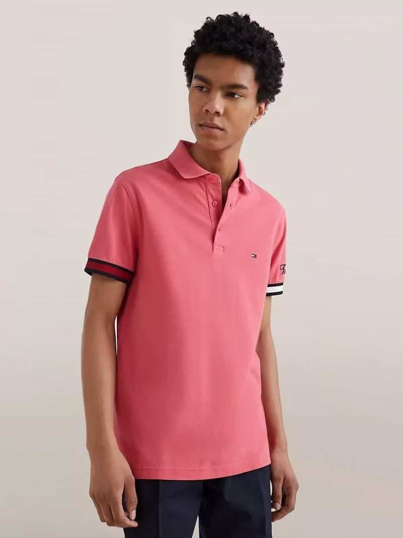 Tomm y Hilfiger Peach Embroidery Logo Premium Polo T-Shirt Secondary image