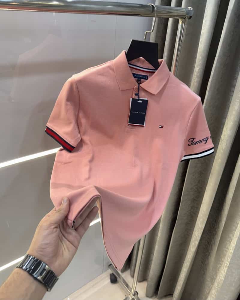 Tomm y Hilfiger Peach Embroidery Logo Premium Polo T-Shirt Main image