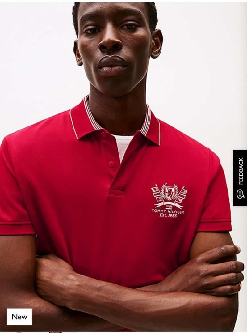 Tomm y Hilfiger Red Embroidery Logo Premium Polo T-Shirt Secondary image
