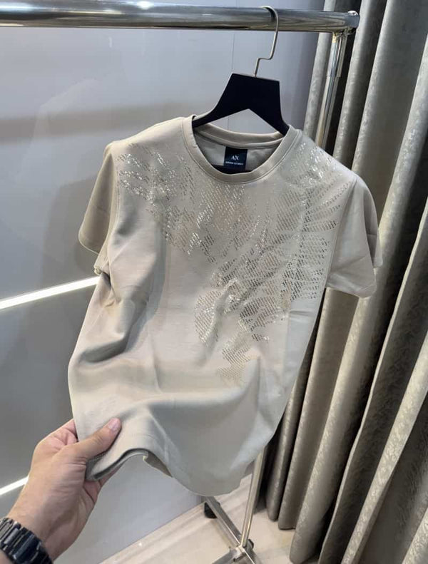 Arman i E...xchange Cream Eagle Print Imported T-Shirt