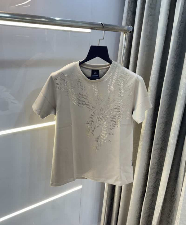 Arman i E...xchange Cream Eagle Print Imported T-Shirt