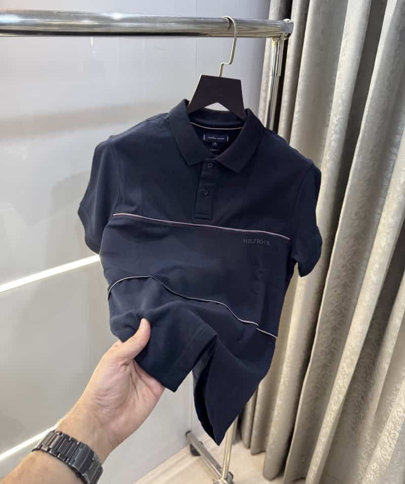 Tomm y Hilfige r Navy Blue Premium Polo T-Shirt Secondary image