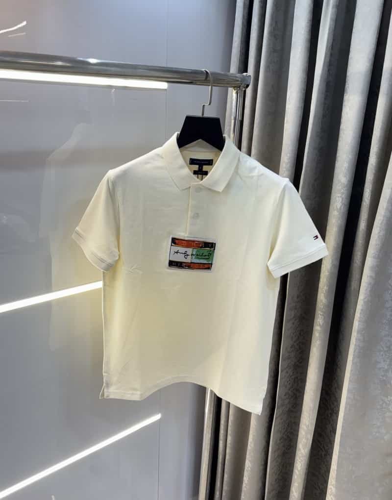 Tomm y Hilfiger Cream Premium Polo T-Shirt Secondary image