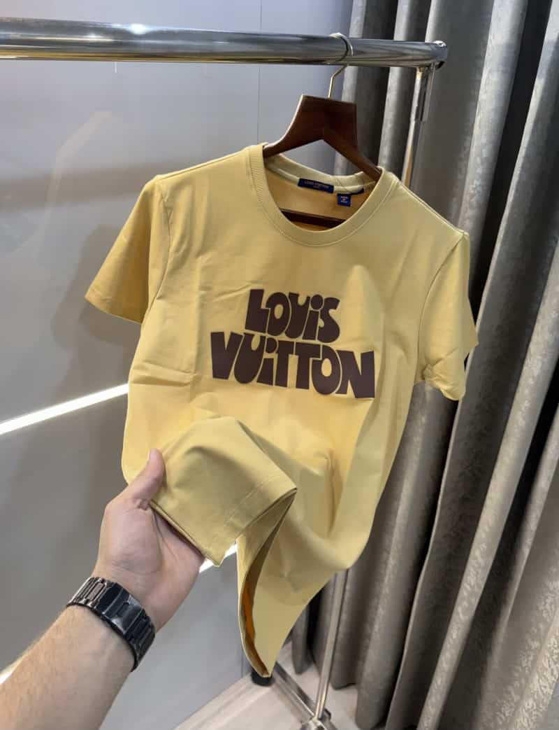 LoUI5 Vuitt0N Mustard Logo Work Imported T-Shirt