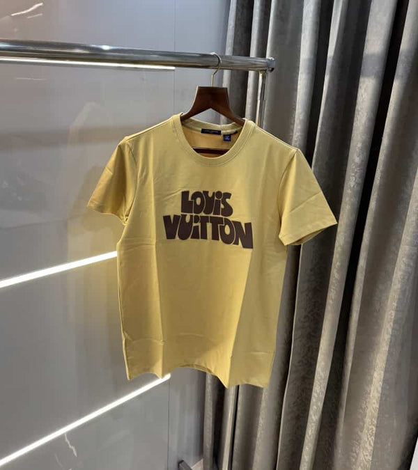 LoUI5 Vuitt0N Mustard Logo Work Imported T-Shirt