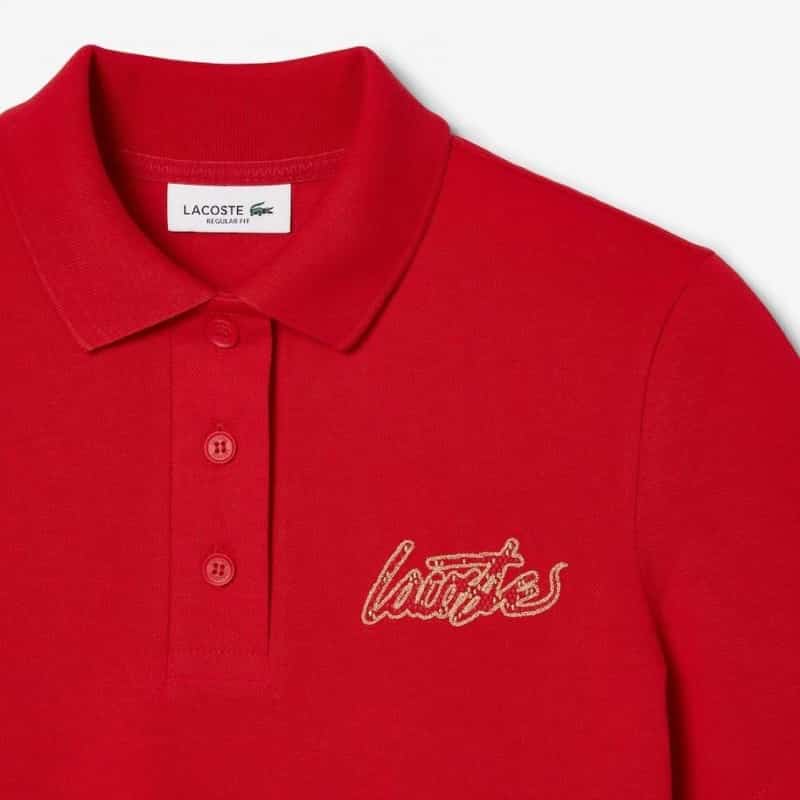 Lacost e Red Embroidery Logo Premium Classic Polo T-Shirt Main image