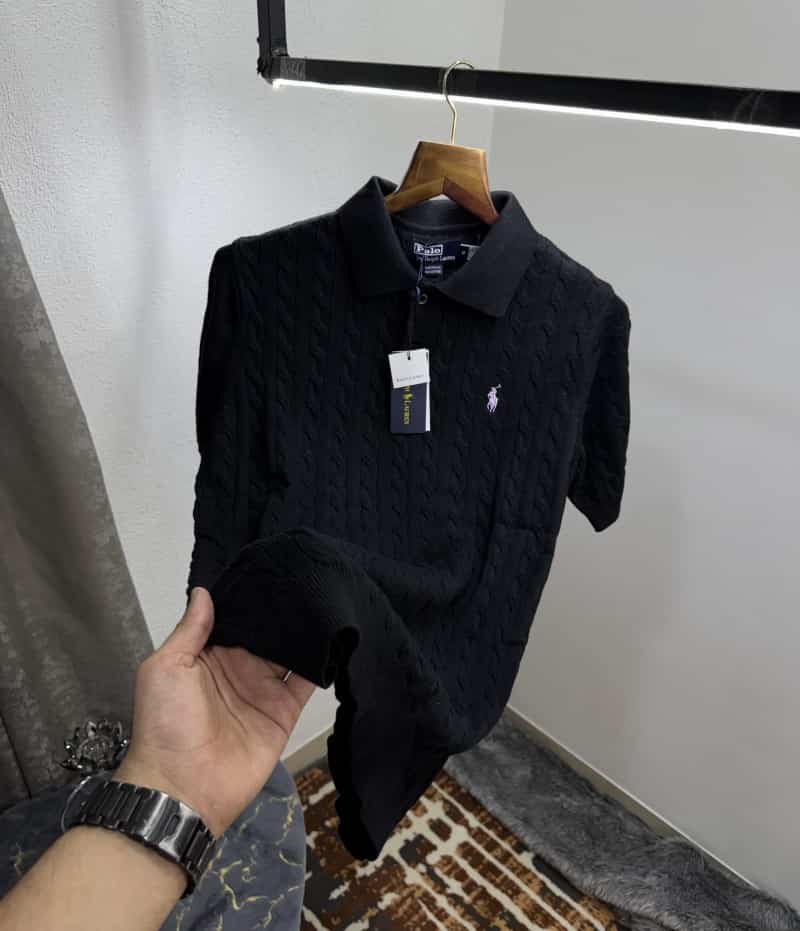 Ralph Laure n Black Knitted Polo T-Shirt Main image