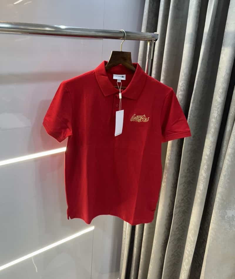 Lacost e Red Embroidery Logo Premium Classic Polo T-Shirt Secondary image