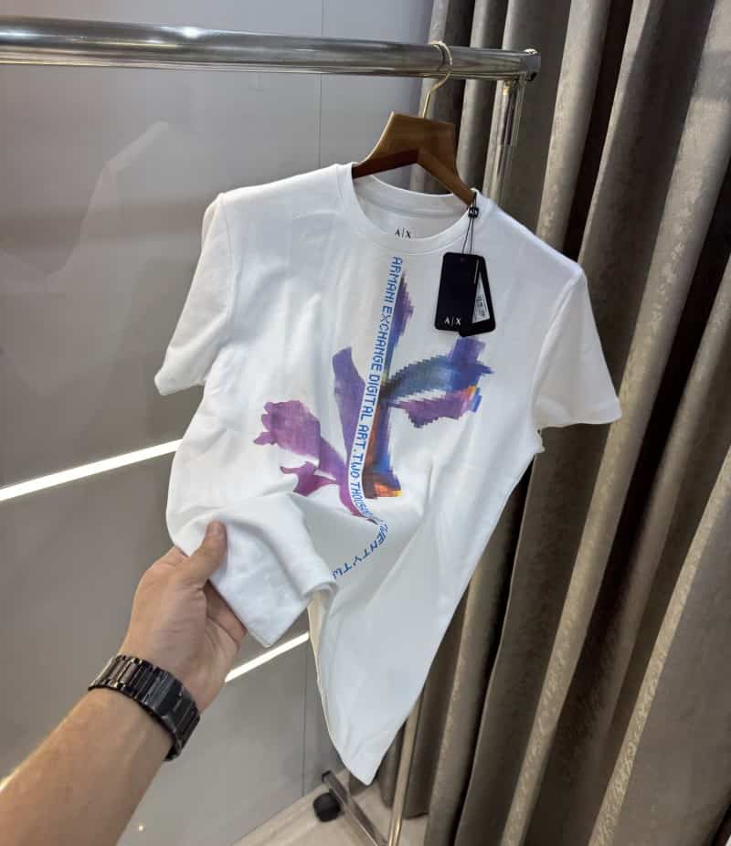 Arman i Ex!change White Logo Print Premium T-Shirt Secondary image