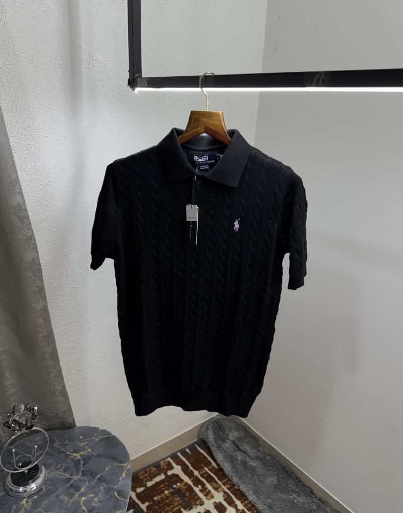 Ralph Laure n Black Knitted Polo T-Shirt