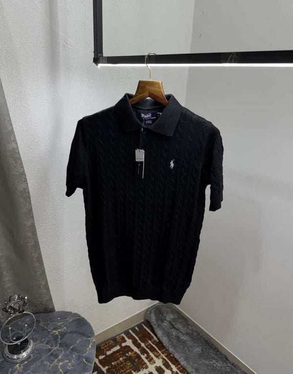 Ralph Laure n Black Knitted Polo T-Shirt