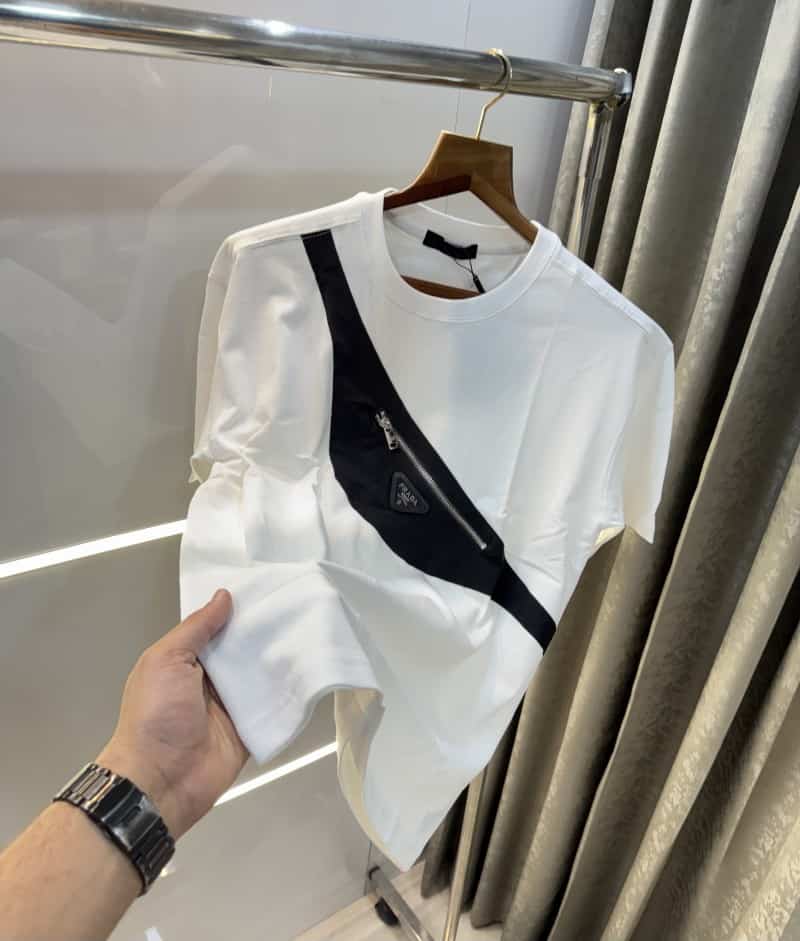Prad a Milano White Bag Look Imported T-Shirt