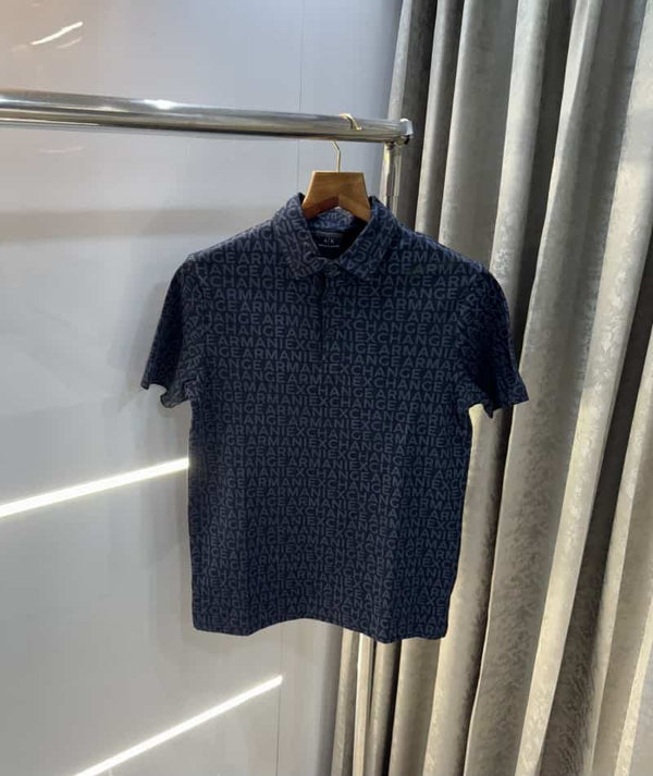 Arman i Exchange Navy Blue Monogr...AM Premium Polo T-Shirt