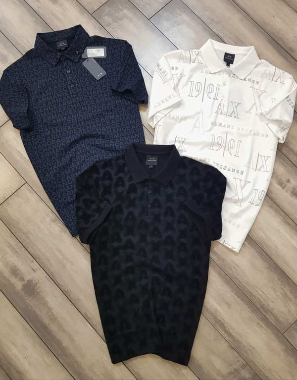 Arman i Exchange Navy Blue Monogr...AM Premium Polo T-Shirt